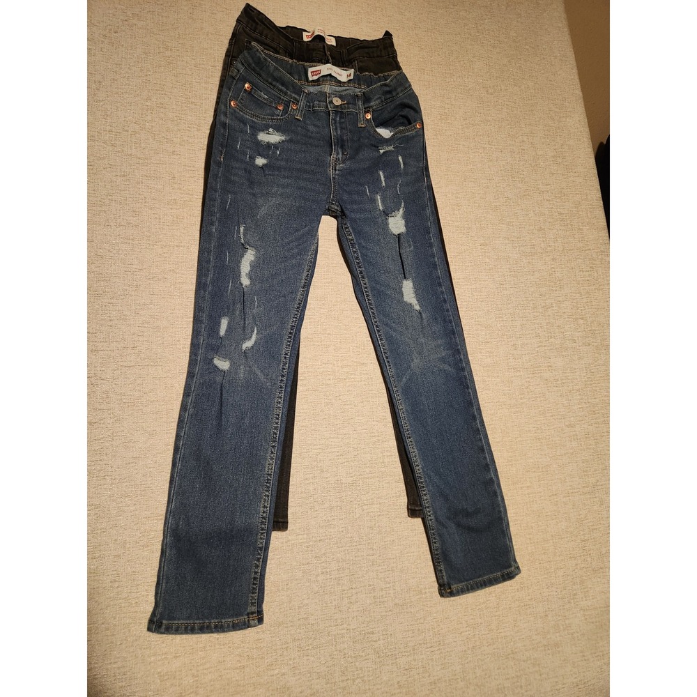 Levi's Jeans Bundle Boys Size 14 Blue Black 510 Skinny 514 Straight 2 Pairs